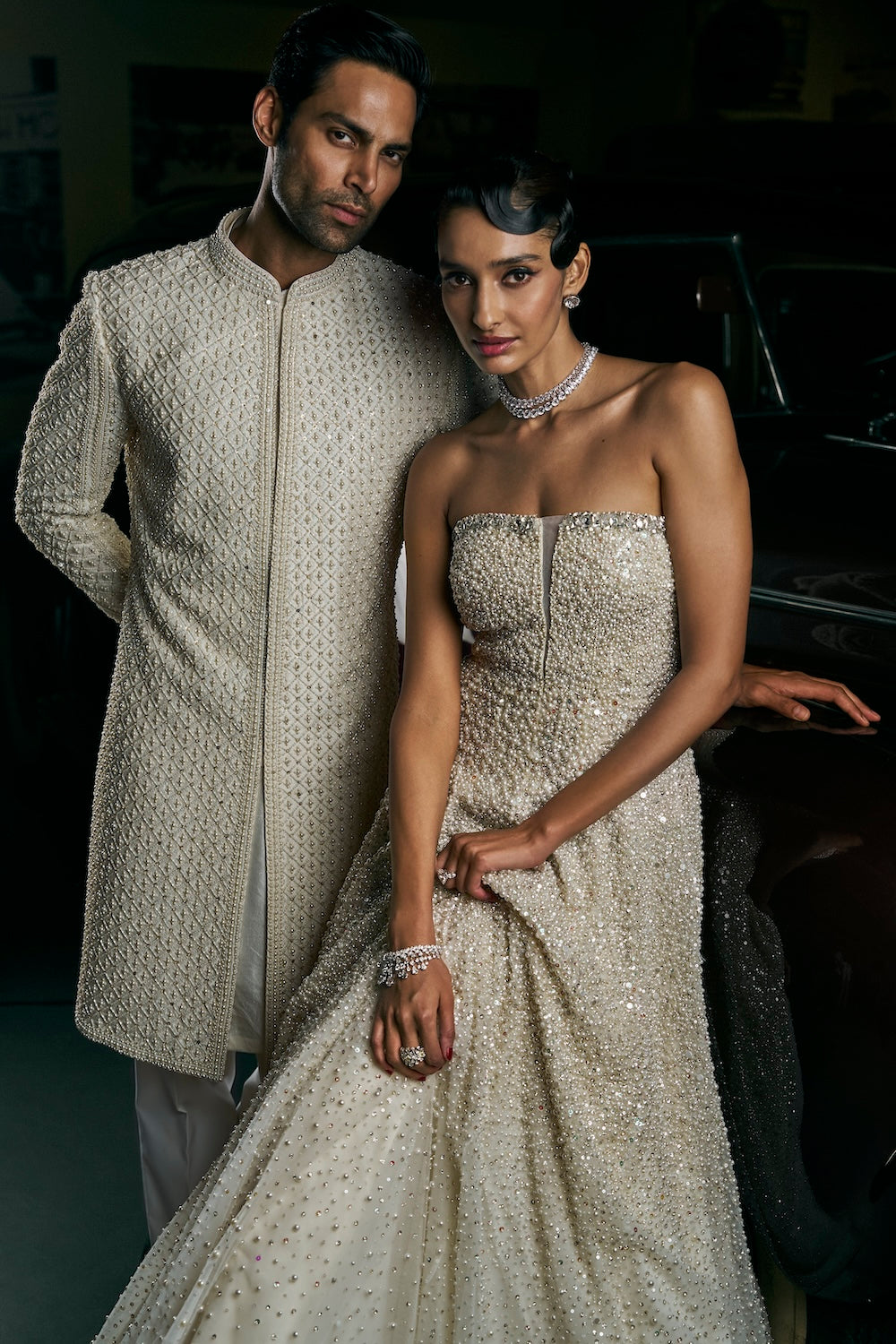 Ivory Pearl Sherwani Set - Ready to Ship