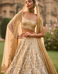 Ivory Gold Lehenga Set