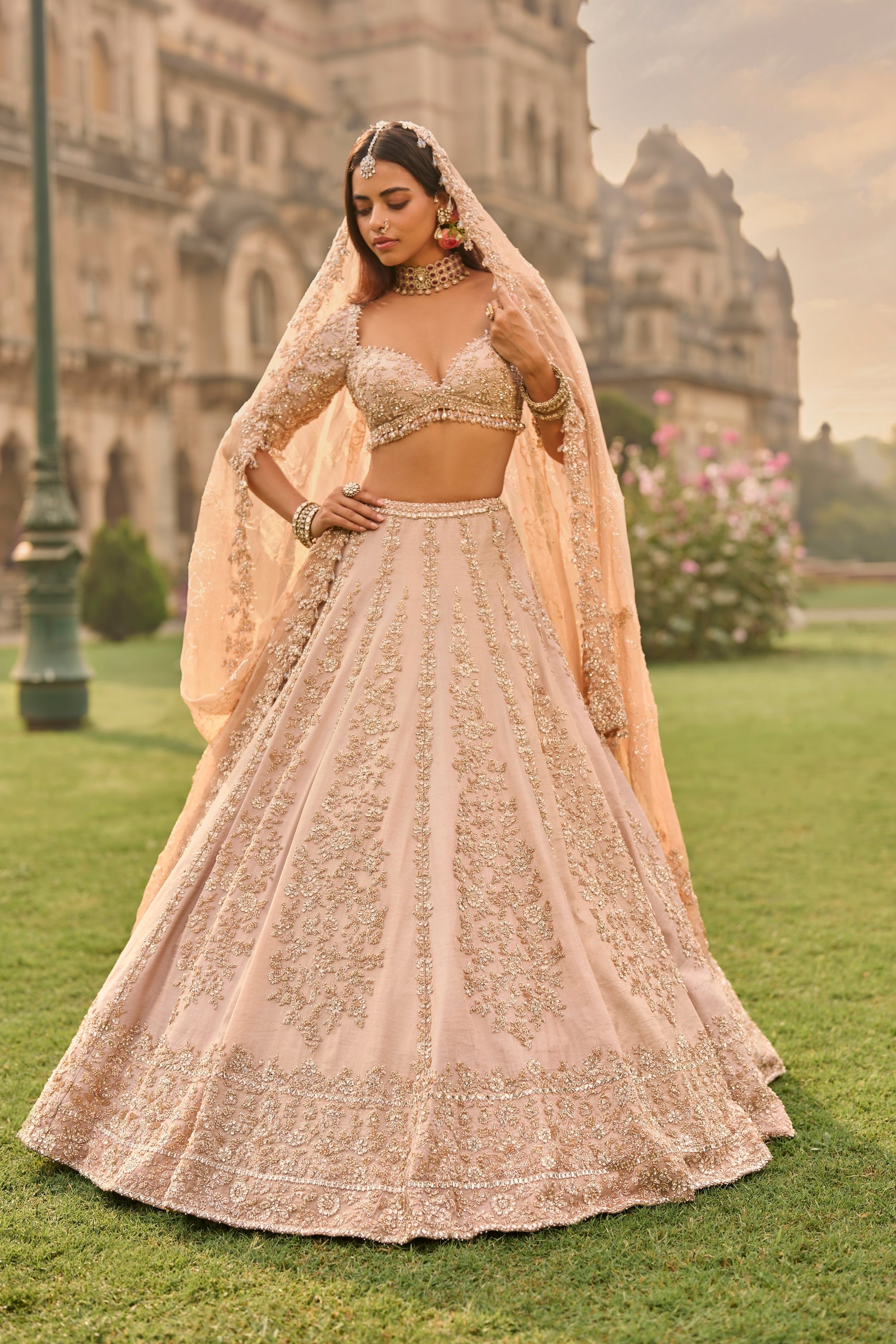 Rose Gold Lehenga Set