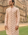 Powder Peach Dori Sherwani Set