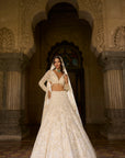 Ivory Gold Sequin Lehenga Set
