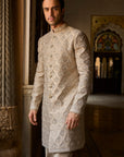 Ash Grey Sherwani Set