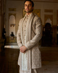Ash Grey Sherwani Set