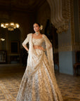 Beige Zardosi Lehenga Set