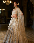Beige Zardosi Lehenga Set