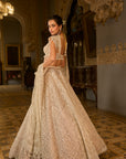 Dark Beige Thread Work Lehenga Set