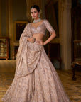 Powder Peach Lehenga Set