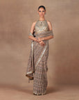 Soft Pink - Ivory Saree Set | Muraqqa