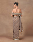 Soft Pink - Ivory Saree Set | Muraqqa