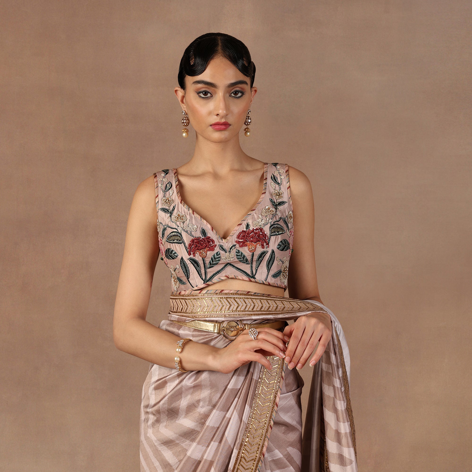 Soft Pink Saree Set