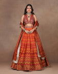 Tangerine - Red Skirt Set | Muraqqa - Ready to Ship