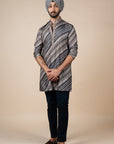 Taupe Chevron Kurta