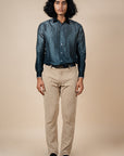 Teal Blue Ombre Chevron Shirt