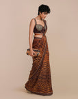 Tiger Print Saree Set