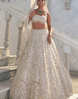 Ivory Cut Work Lehenga Set