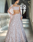 Mauve Sequin Lehenga Set