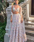 Multi-Coloured Pearl Lehenga Set