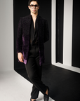 Wine Cutdana Velvet Sherwani