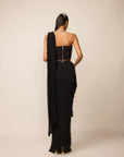 Black Single Drop Saree Set