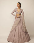 Ash Pink Lehenga Set