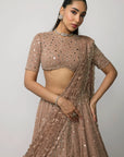 Bronze Rosé Lehenga Set