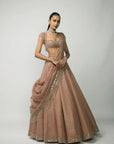 Bronze Rosé Sequins Embroidered Lehenga Set