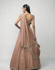 Bronze Rosé Sequins Embroidered Lehenga Set