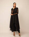 Black Georgette Kurta Set