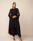 Black Georgette Kurta Set