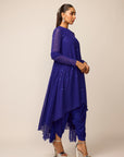 Cocktail Blue Dhoti Kurta Set
