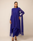 Cocktail Blue Dhoti Kurta Set
