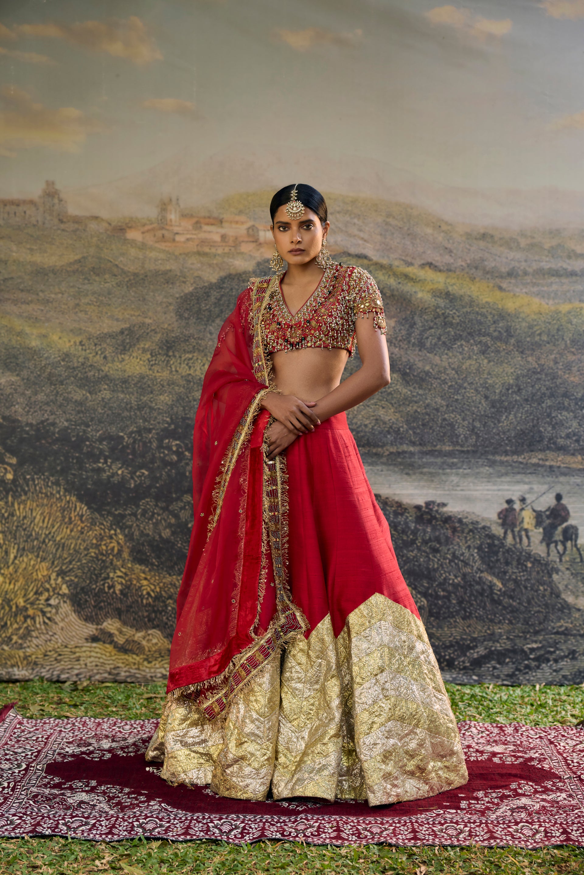 Lalima Jadau Lehenga Set