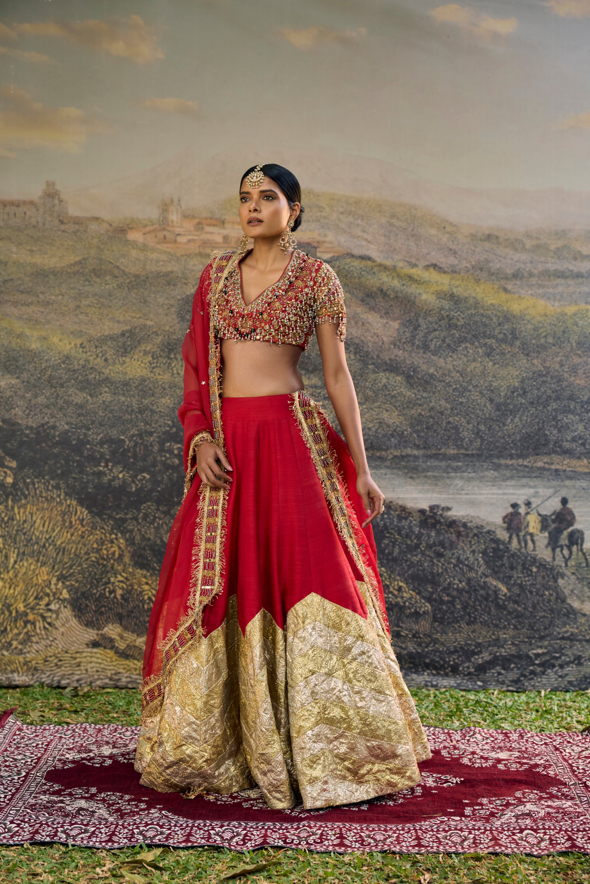 Lalima Jadau Lehenga Set