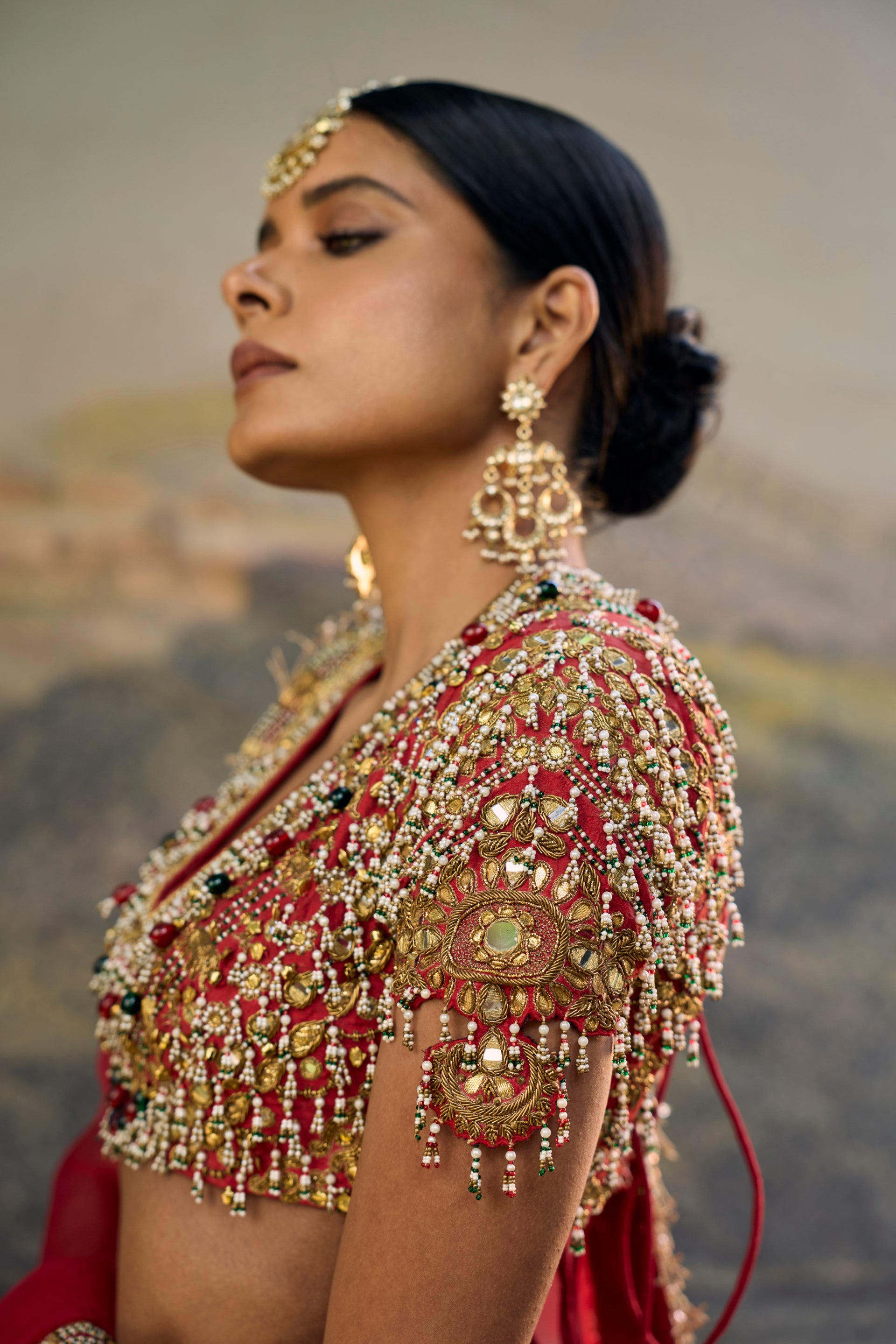 Lalima Jadau Lehenga Set