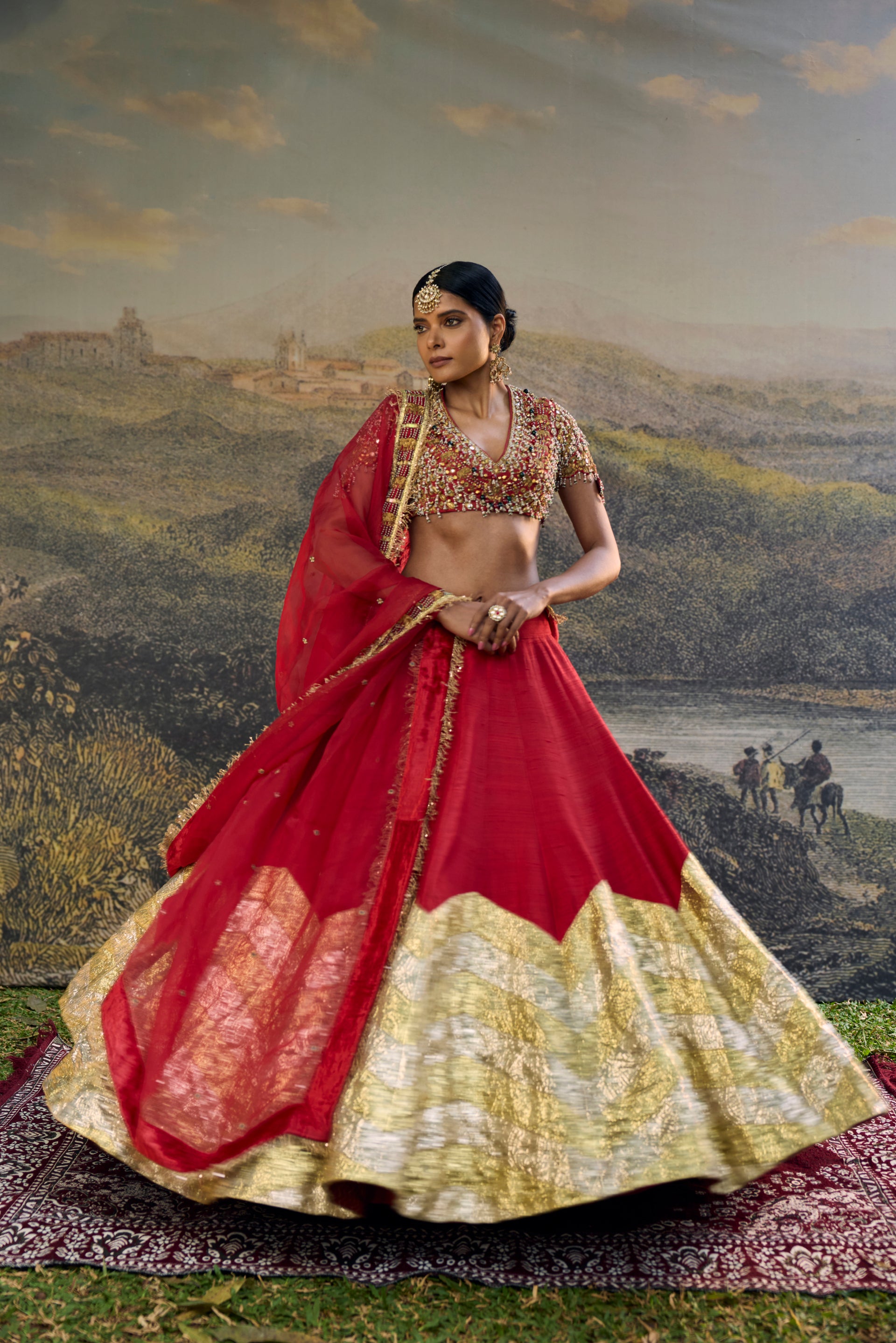 Lalima Jadau Lehenga Set