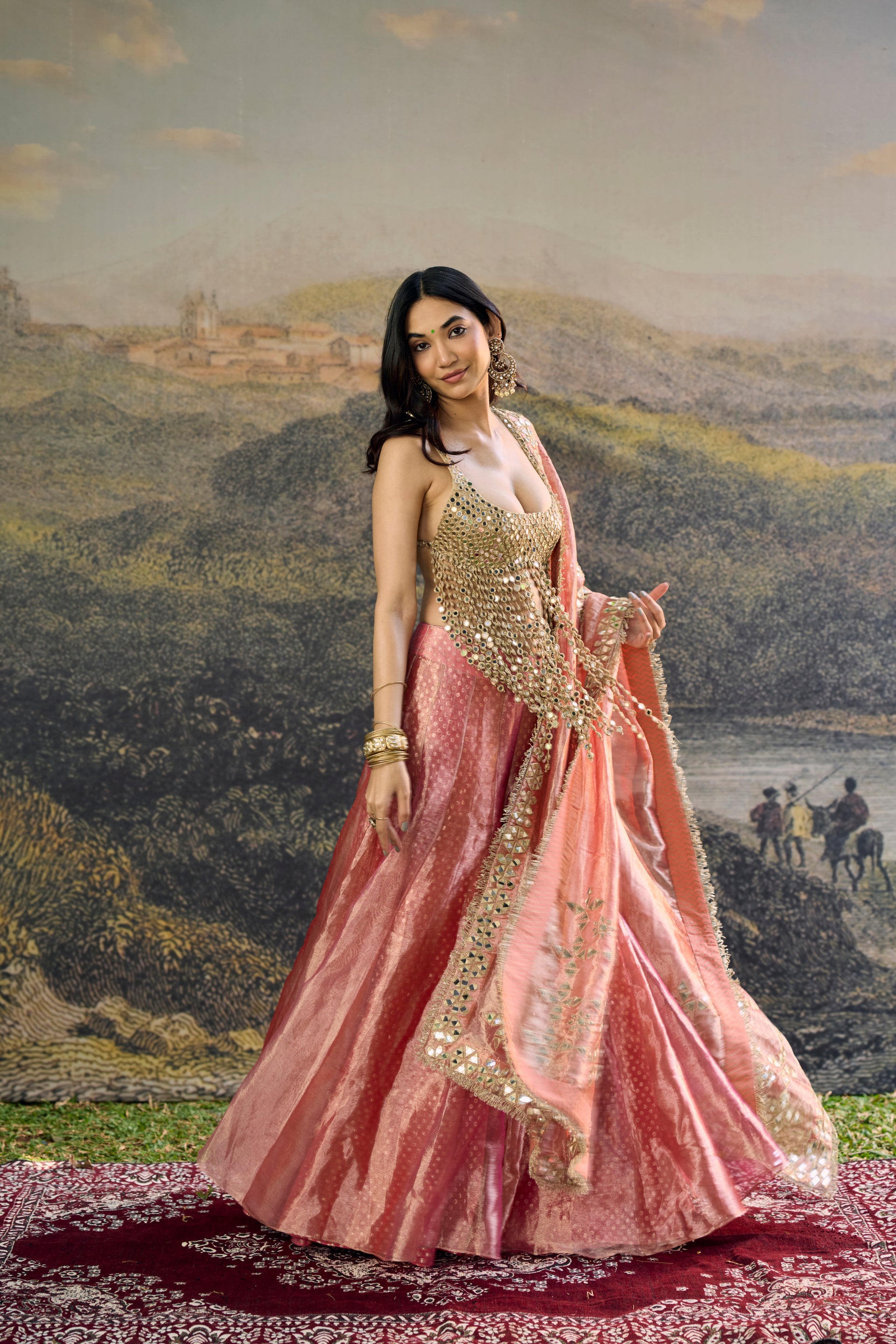 Gulbahar Mirror Sharara Set