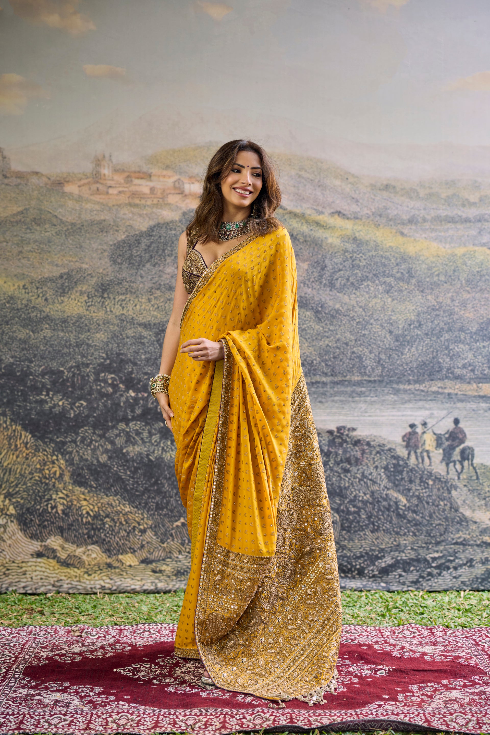 Pehr Crepe Saree Set