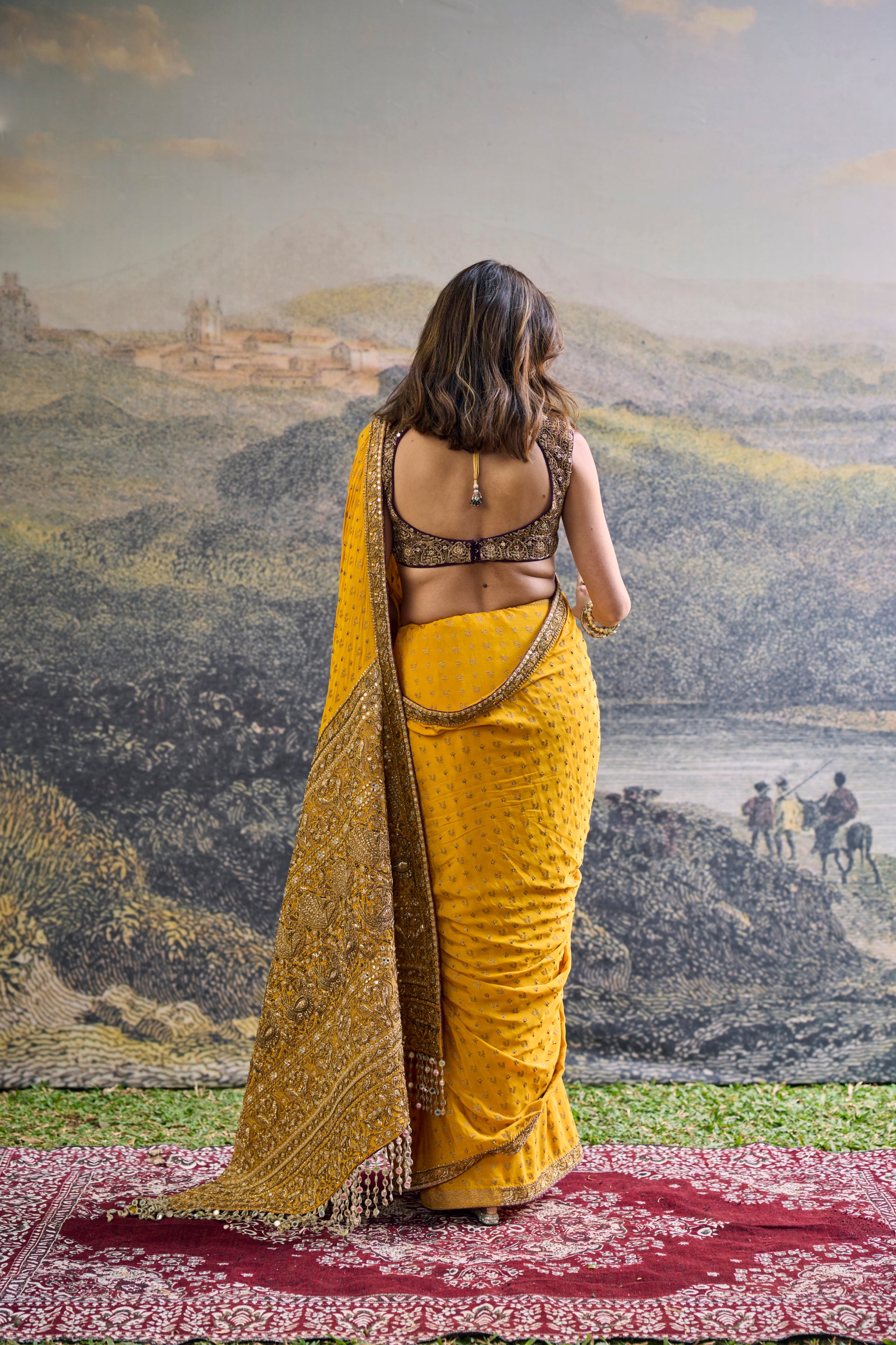 Pehr Crepe Saree Set