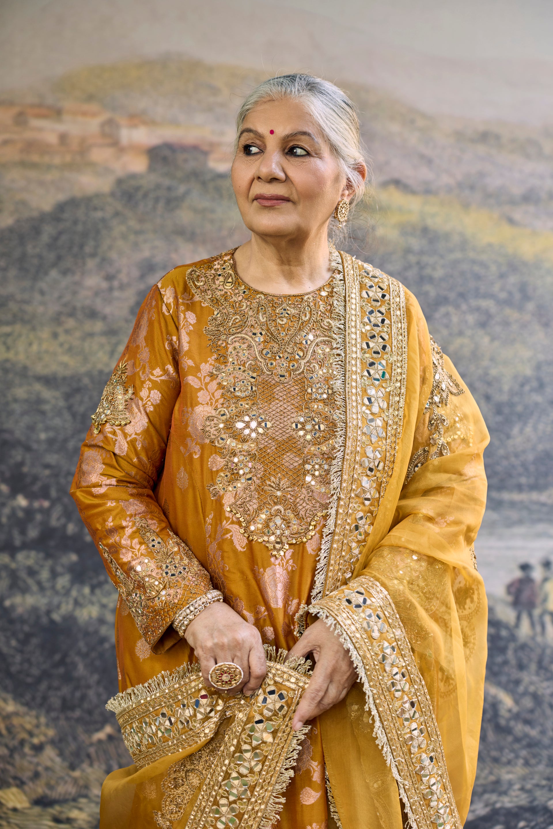 Sunehri Zari Sharara Set