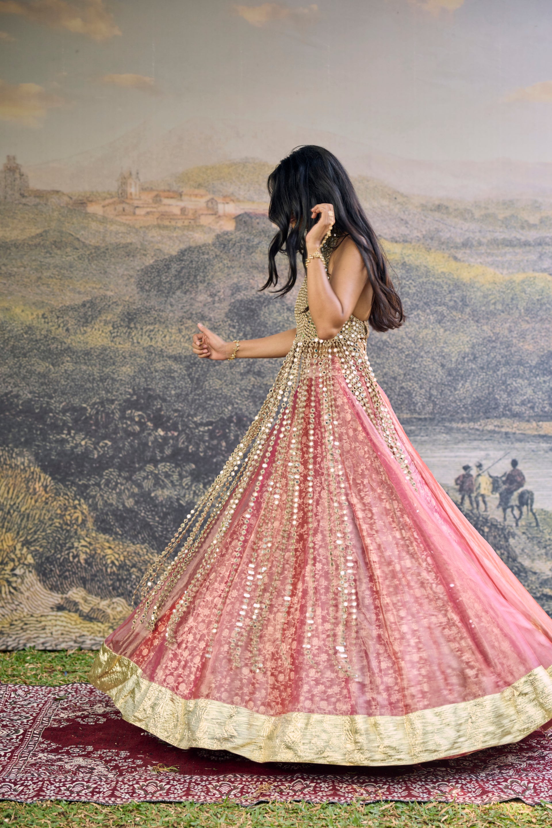 Gulbahar Mirror Lehenga Set