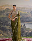 Zoya Jewel Organza Saree Set