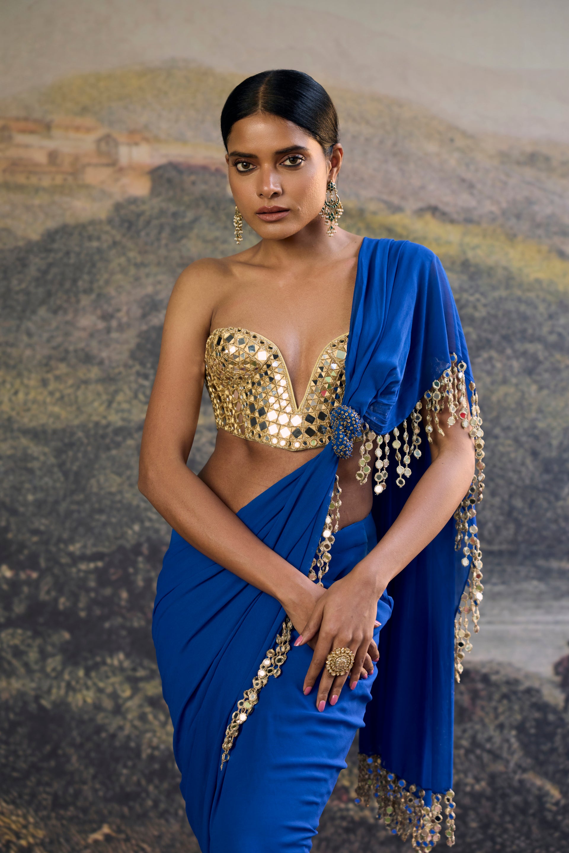 Neelanjana Mirror Saree Set