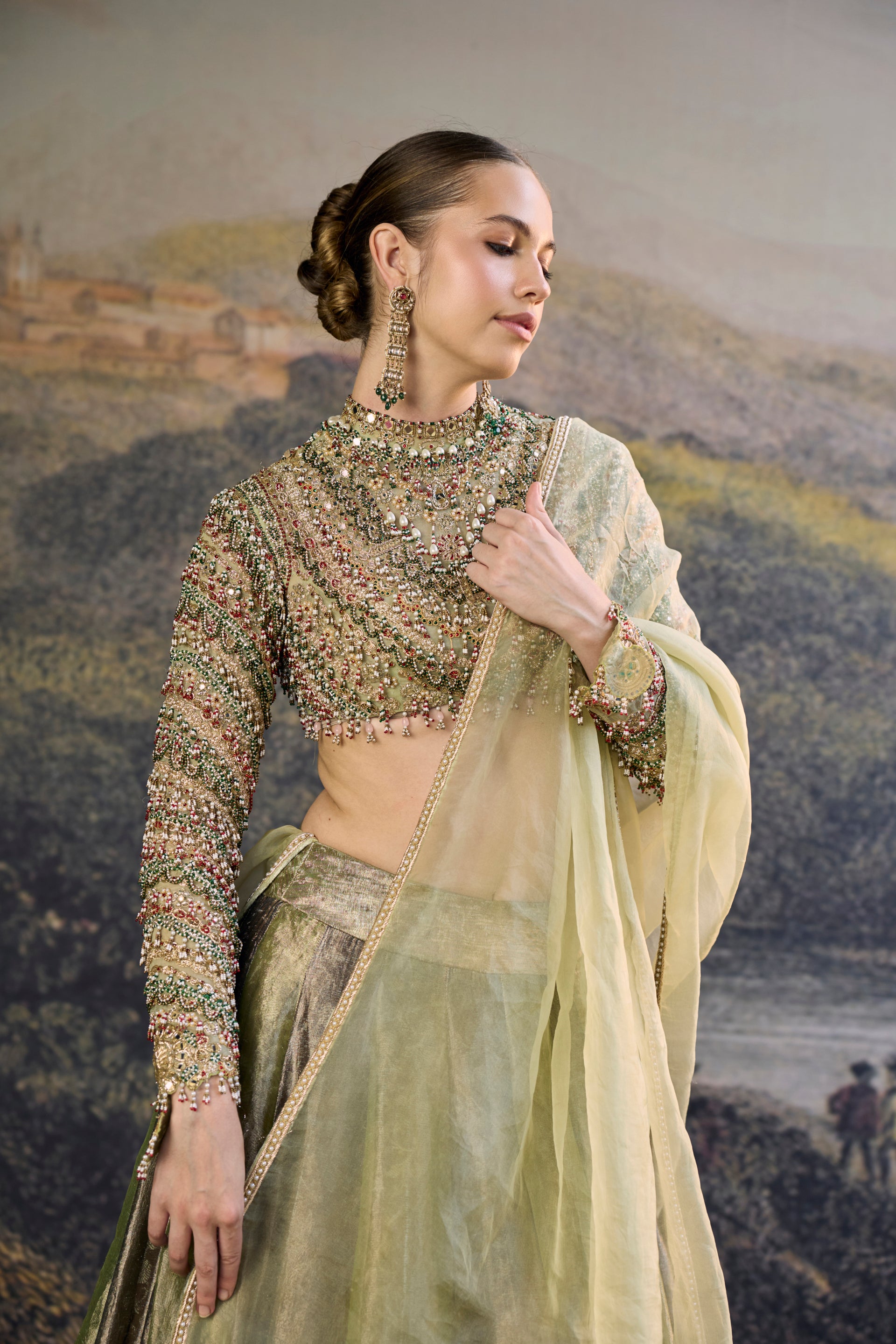 Zarreen Jadau Lehenga Set