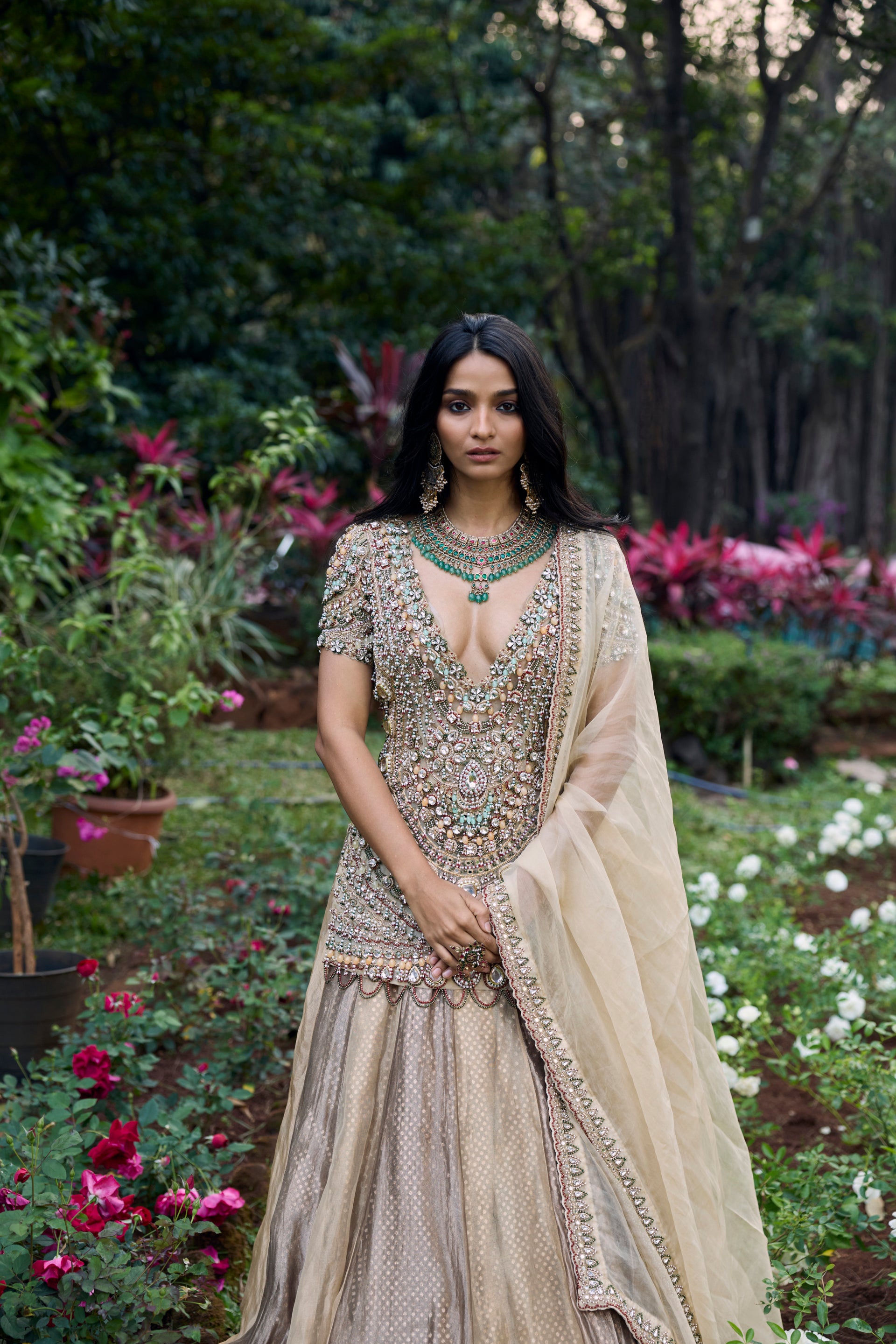 Noor-E-Zar Jadau Lehenga Set