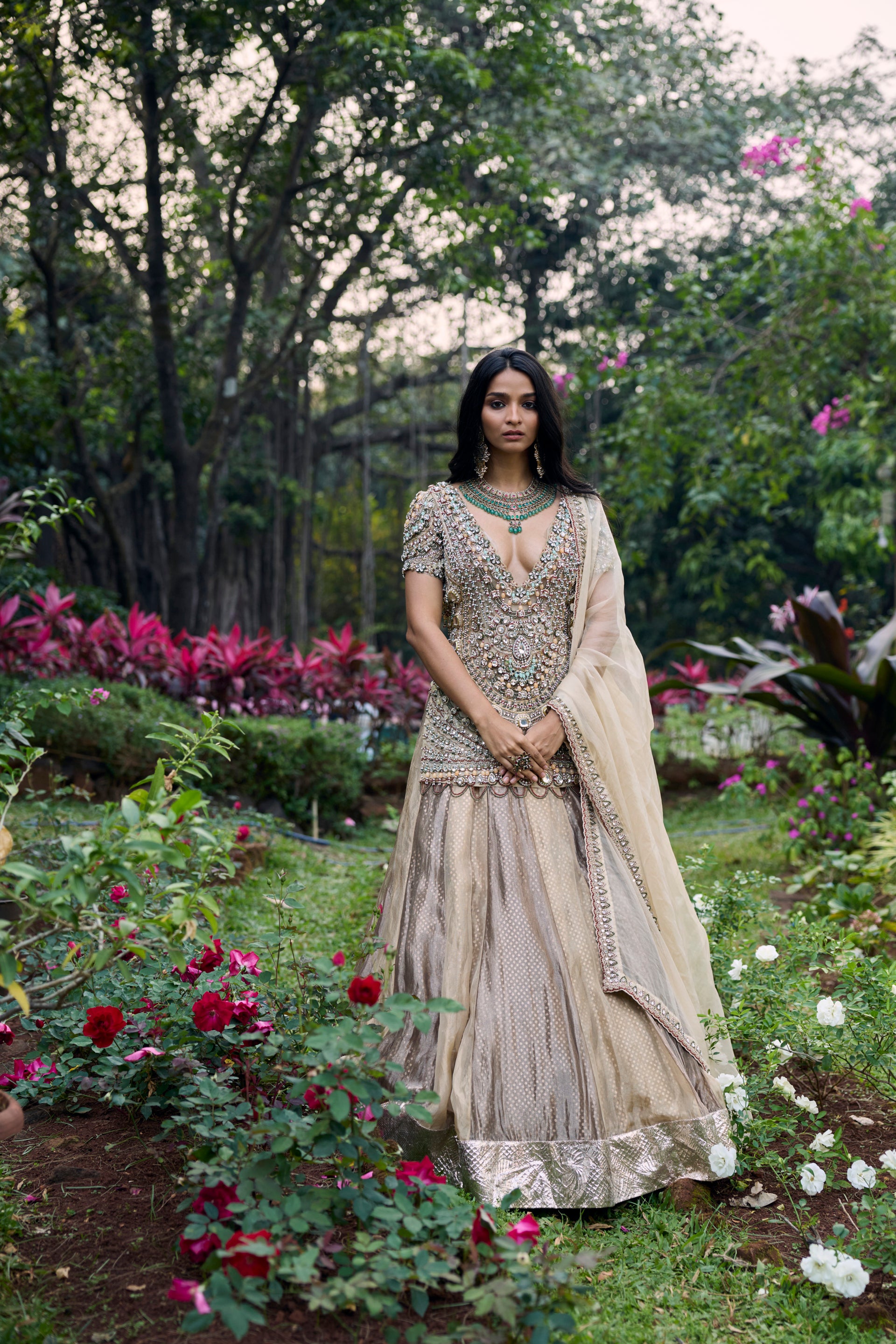 Noor-E-Zar Jadau Lehenga Set
