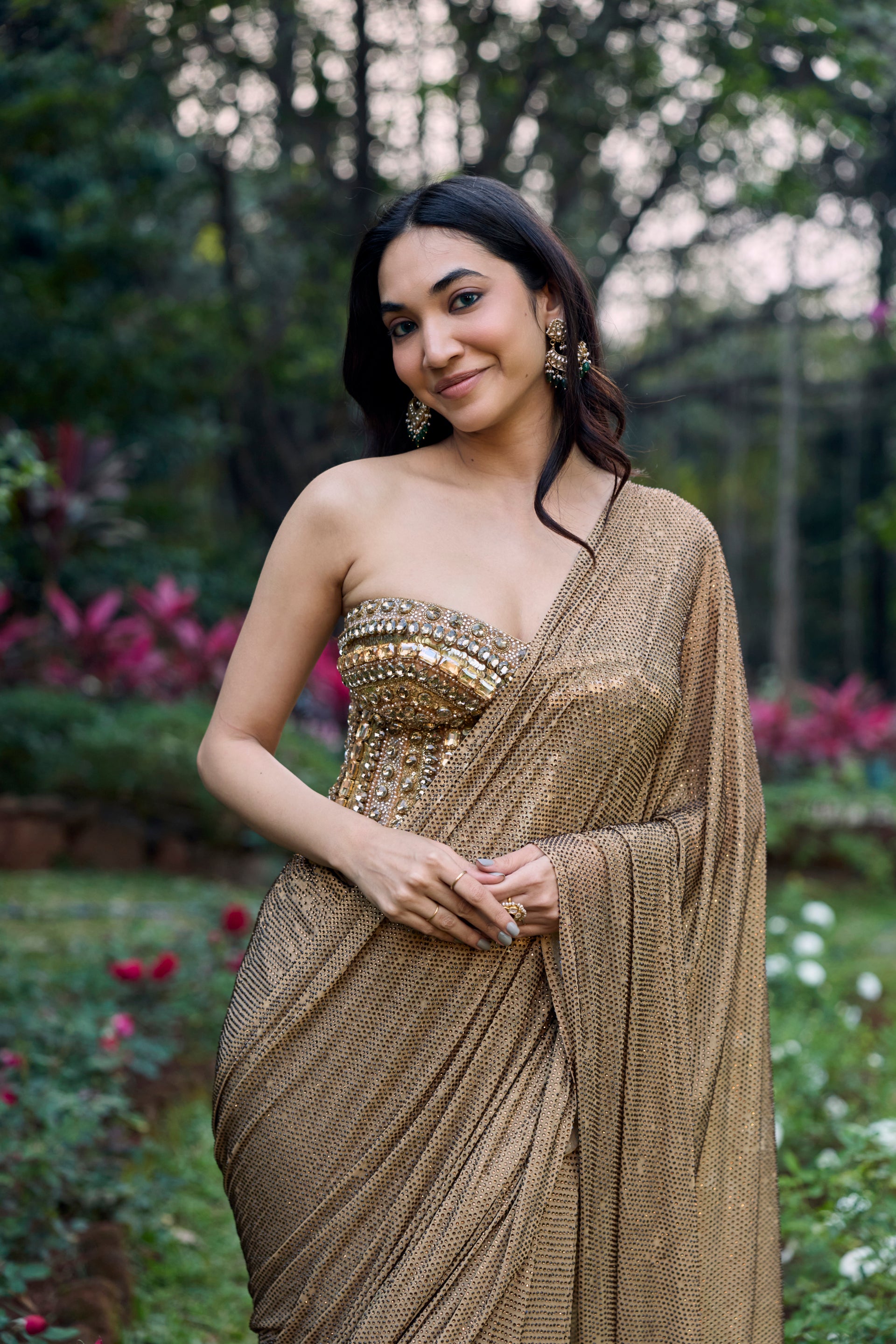 Unehri Noor Crystal Saree Set