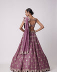 Mud Mauve Sequin Embroidered Lehenga Set