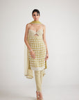 Fern Green Chandelier Pearl Drop Kurta Set