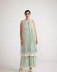 Powder Mint Green Chandelier Drop Kurta Set