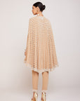 Beige Asymmetrical Cape Set